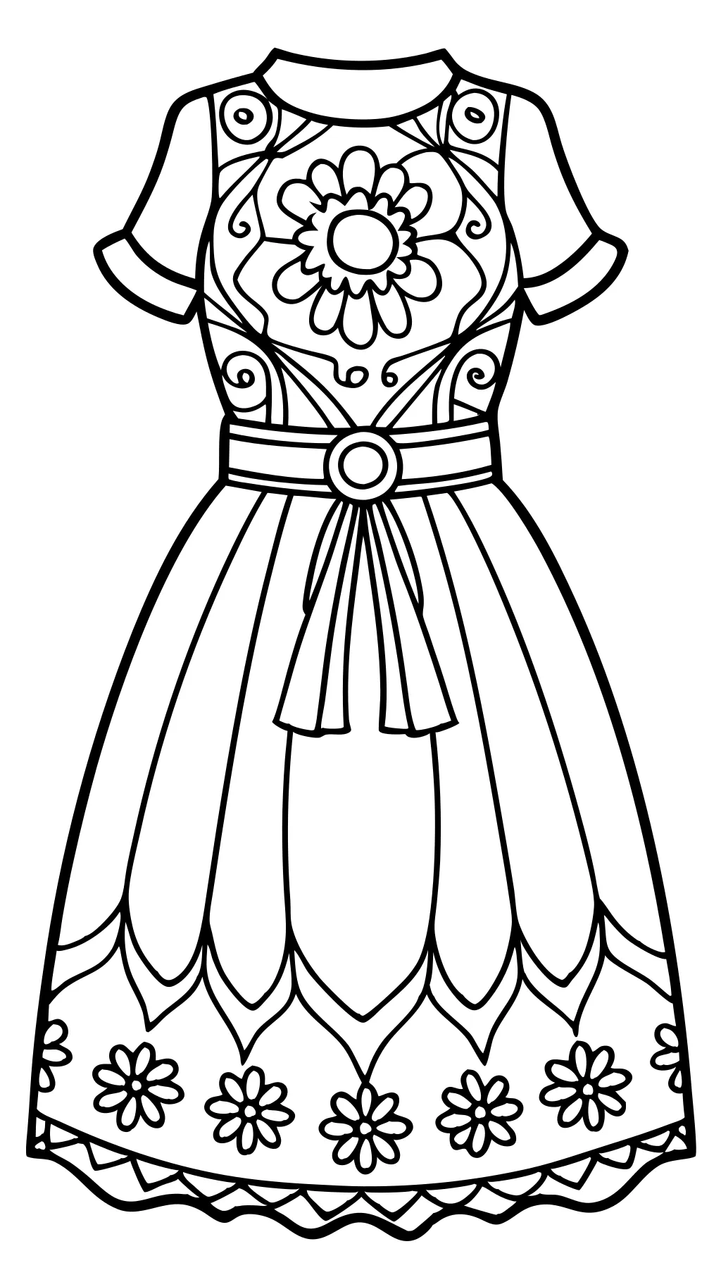 printable dresses coloring pages